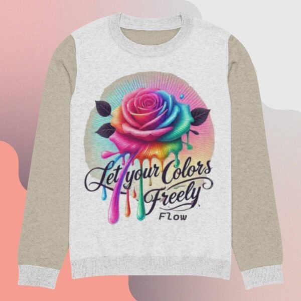 Knitted crew neck sweater - Image 3