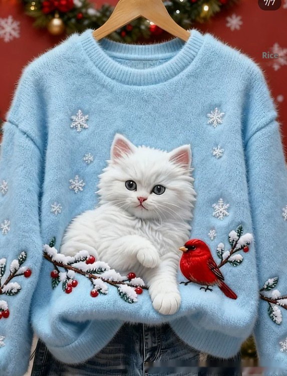 3D Digital Printed Flannel Sweatshirt Women - Image 9