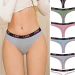 Women’s Seamless Cotton Ribbed Thong Underwear – 6-Pack High-Stretch Comfort Panties