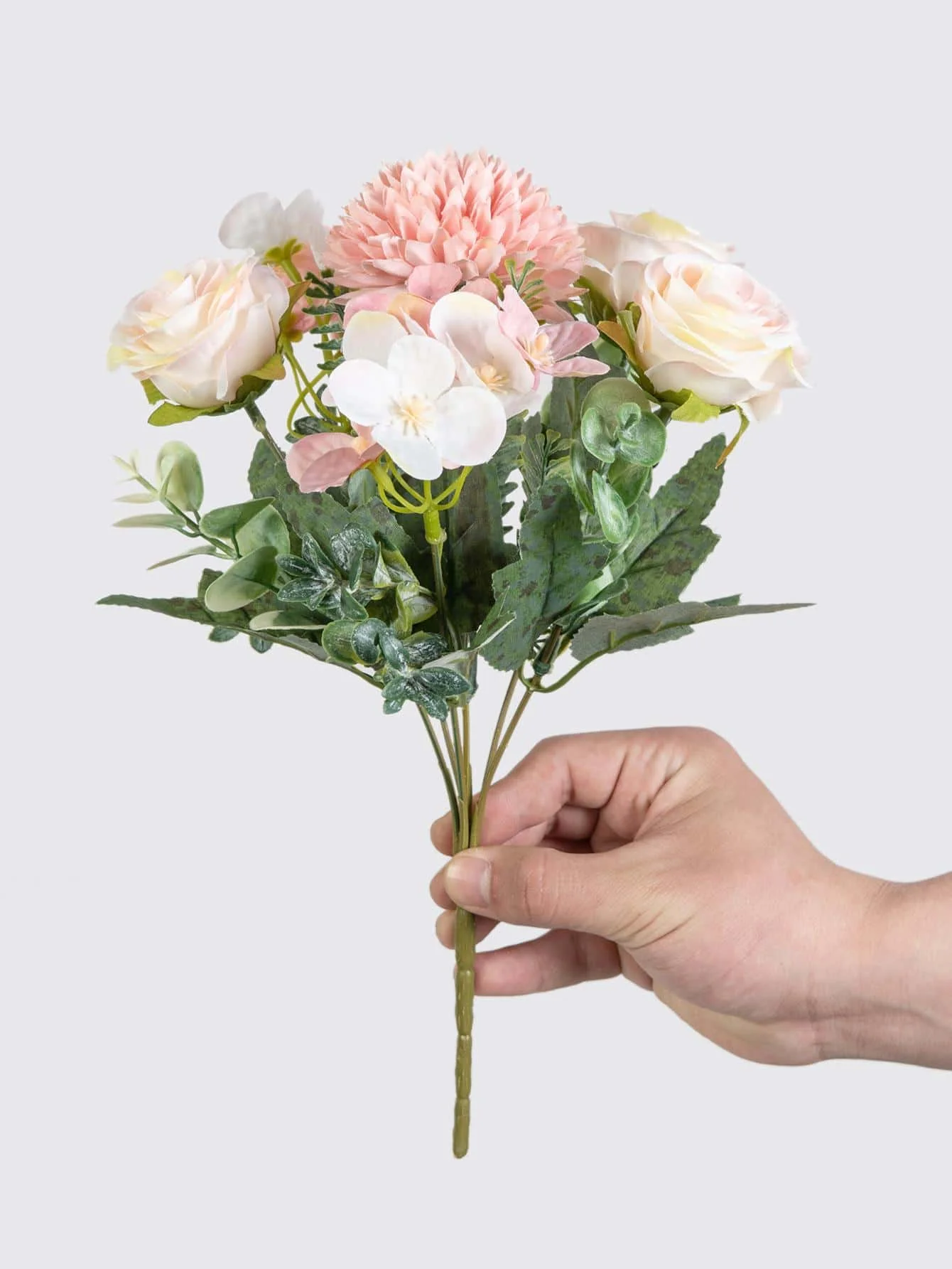 1 Bouquet Artificial Roses w/ Silk Balls: Wedding Home Decor & Holiday/Birthday Gift DIY - Image 6