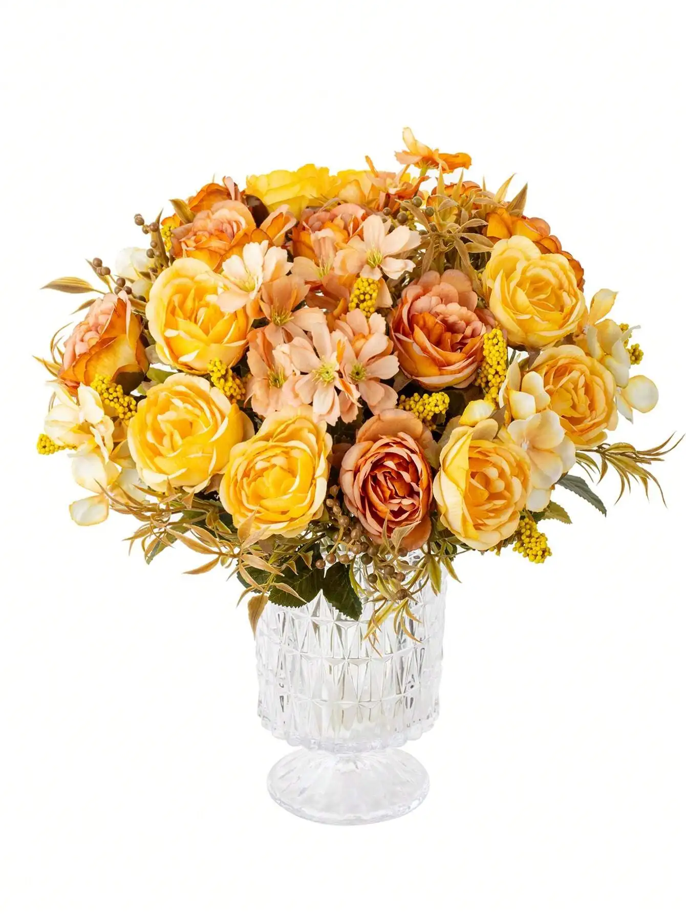 1 Bouquet Artificial Roses w/ Silk Balls: Wedding Home Decor & Holiday/Birthday Gift DIY - Image 12