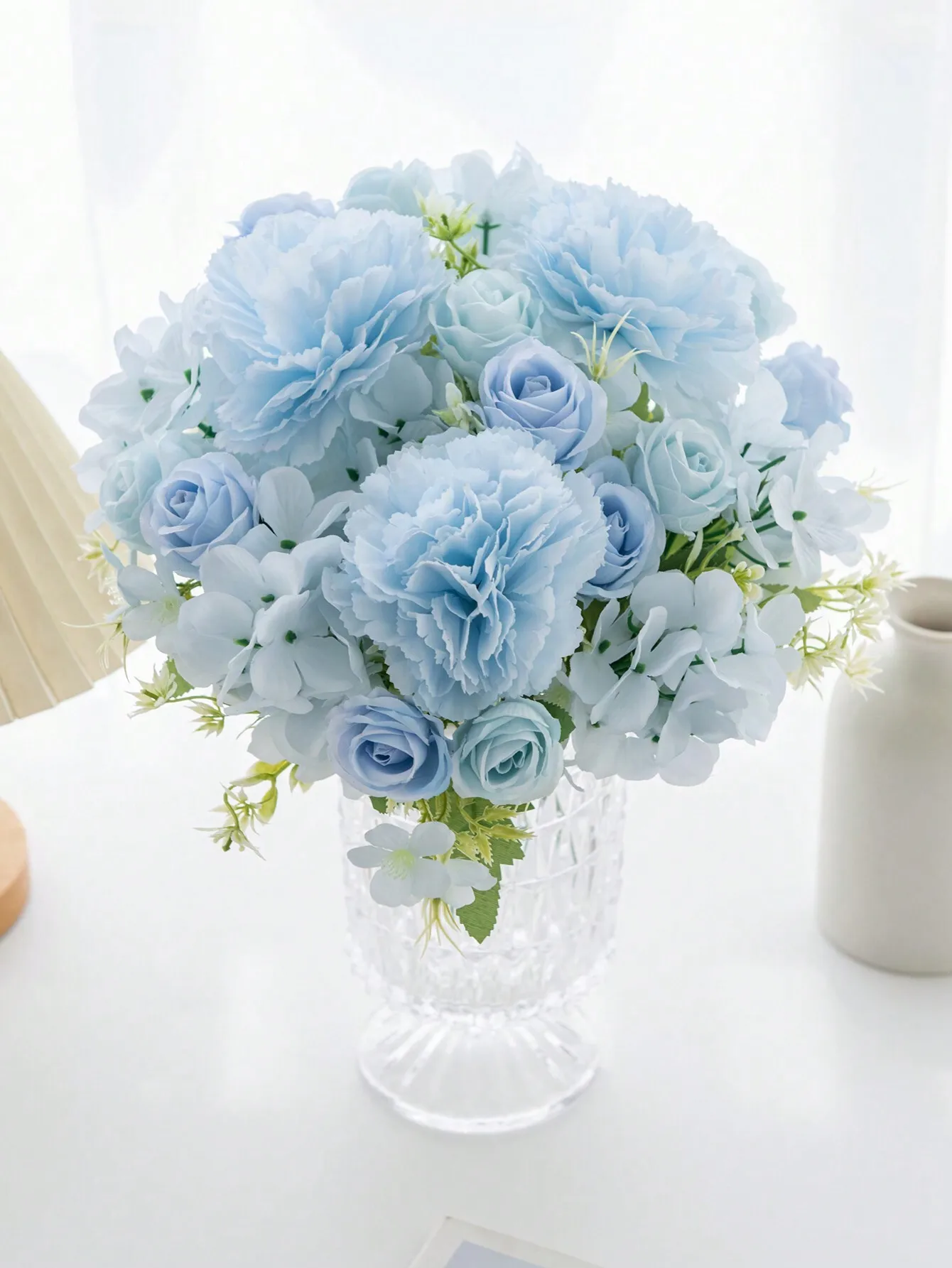 1 Bouquet Artificial Roses w/ Silk Balls: Wedding Home Decor & Holiday/Birthday Gift DIY - Image 11