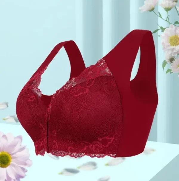 5 Pack Sexy Deep V Wireless Push-Up Lace Bras Front Closure Everyday ...